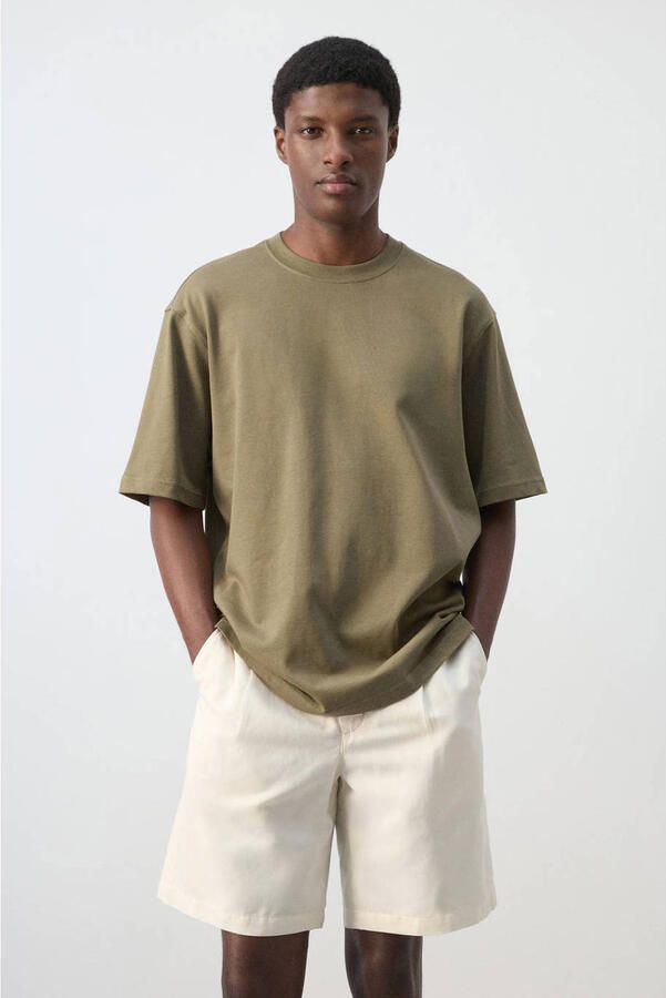 Mango Man relaxed fit T-shirt kaki