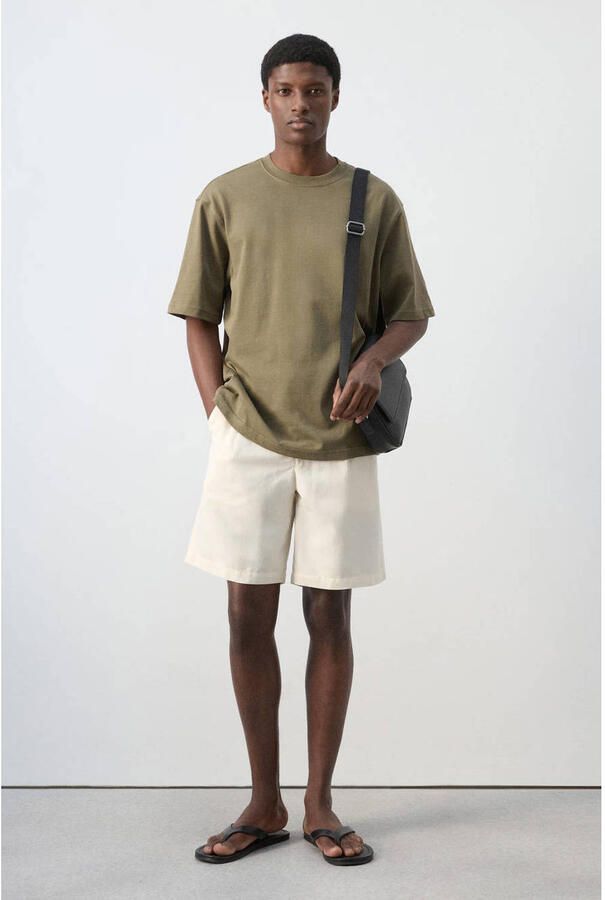 Mango Man relaxed fit T-shirt kaki - Foto 2