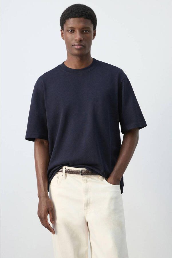 Mango Man relaxed fit T-shirt marine