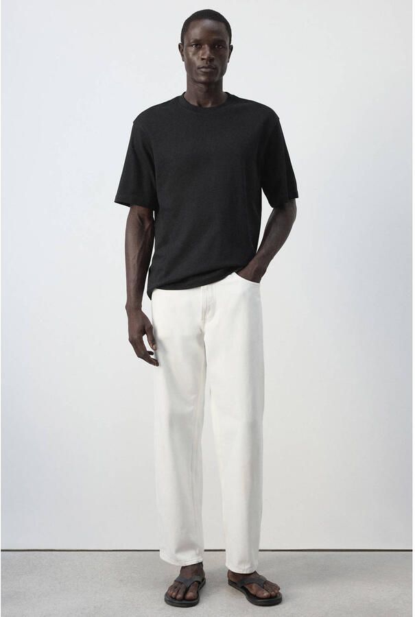 Mango Man relaxed fit T-shirt zwart - Foto 2