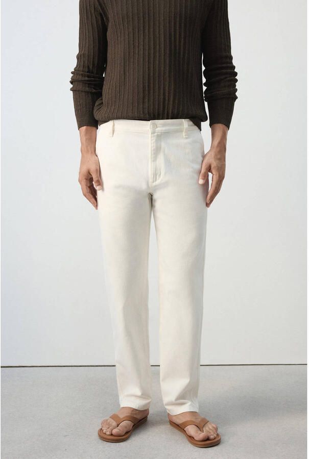 Mango Man relaxed fit tapered jeans naturel wit - Foto 2