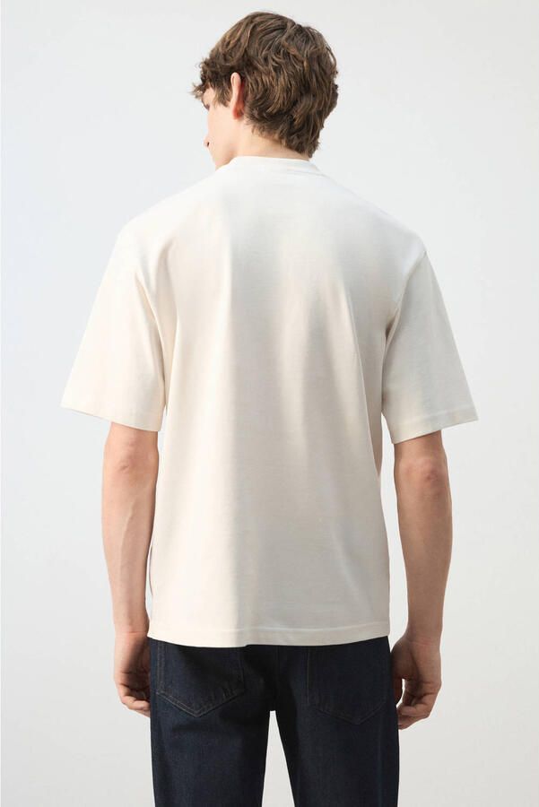 Mango Man relaxed T-shirt ecru - Foto 3