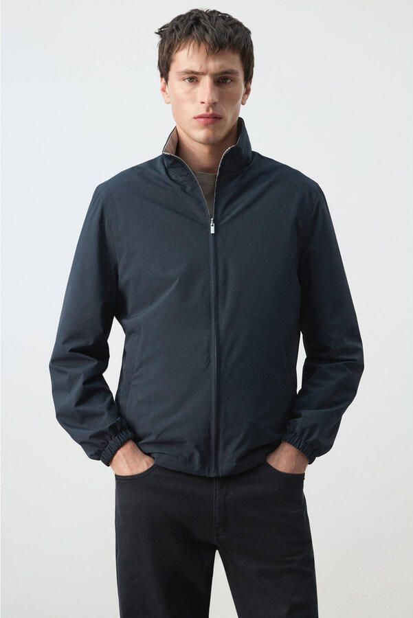 Mango Man reversible jas donkerblauw