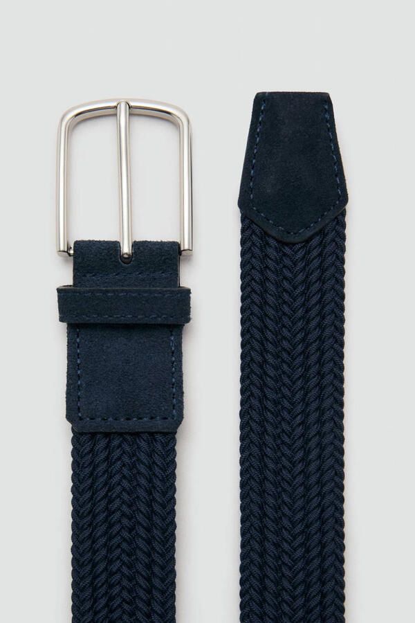 Mango Man riem donkerblauw - Foto 2