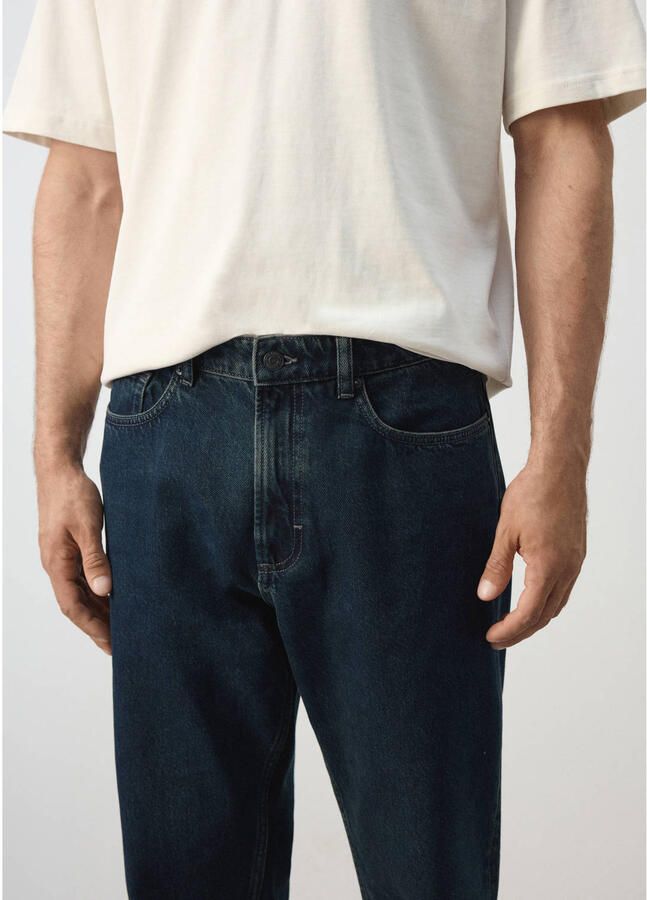 Mango Man Sammy regular fit cropped jeans blauw - Foto 2