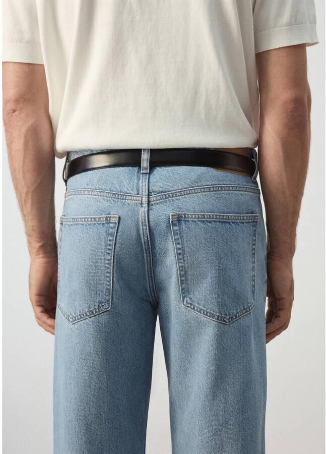 Mango Man Sammy tapered cropped jeans blauw - Foto 2