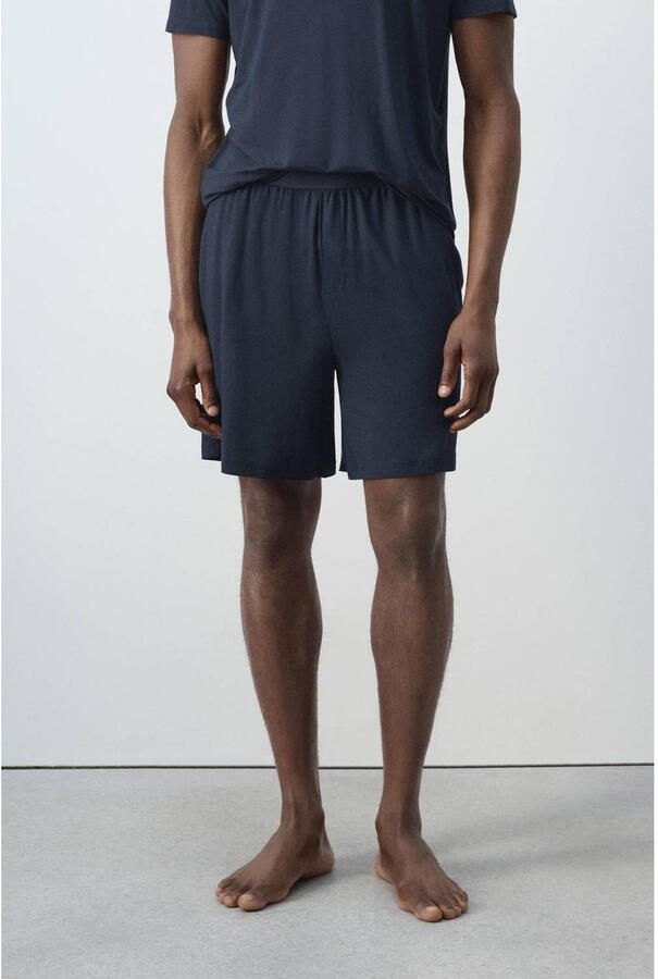 Mango Man shortama donkerblauw - Foto 2