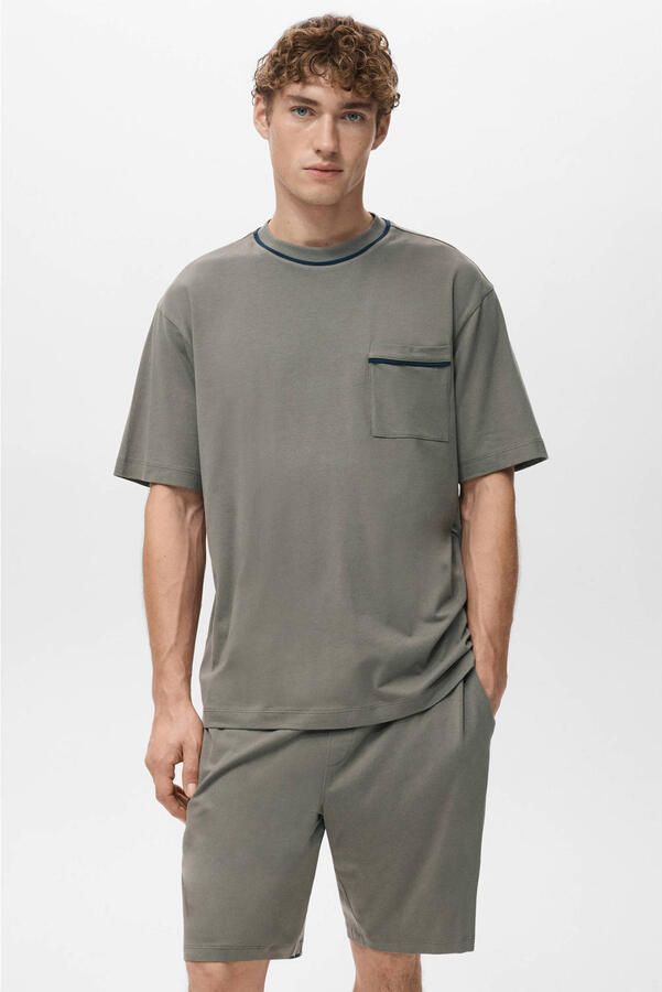 Mango Man shortama olijfgroen