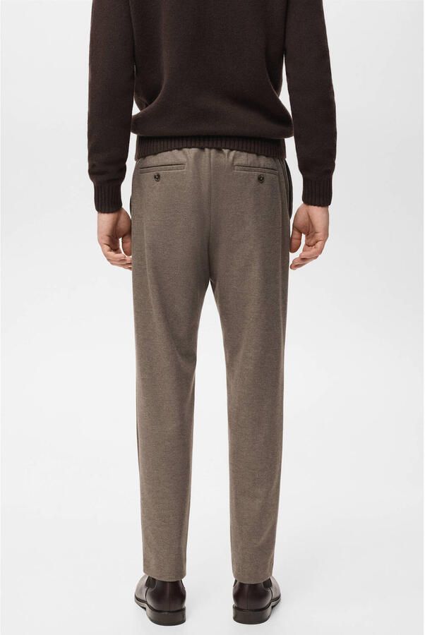 Mango Man slim casual broek bruin - Foto 2