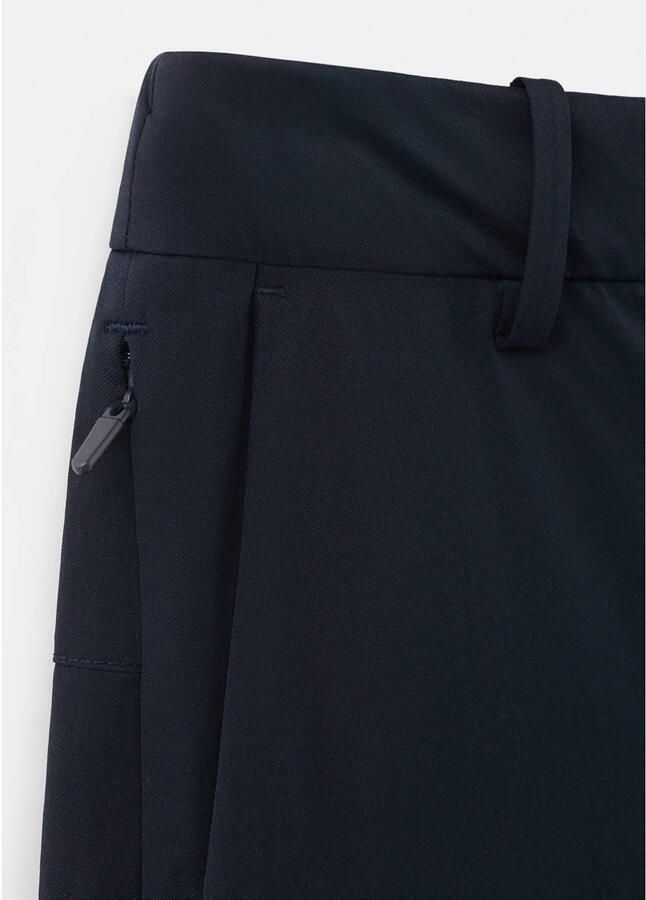 Mango Man slim casual broek donkerblauw - Foto 3