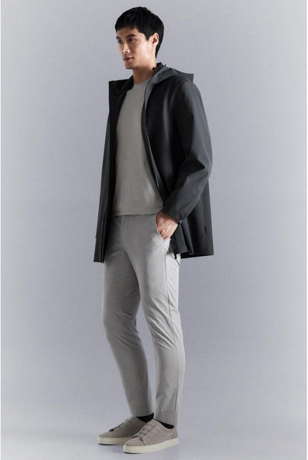 Mango Man slim casual broek lichtgrijs - Foto 2