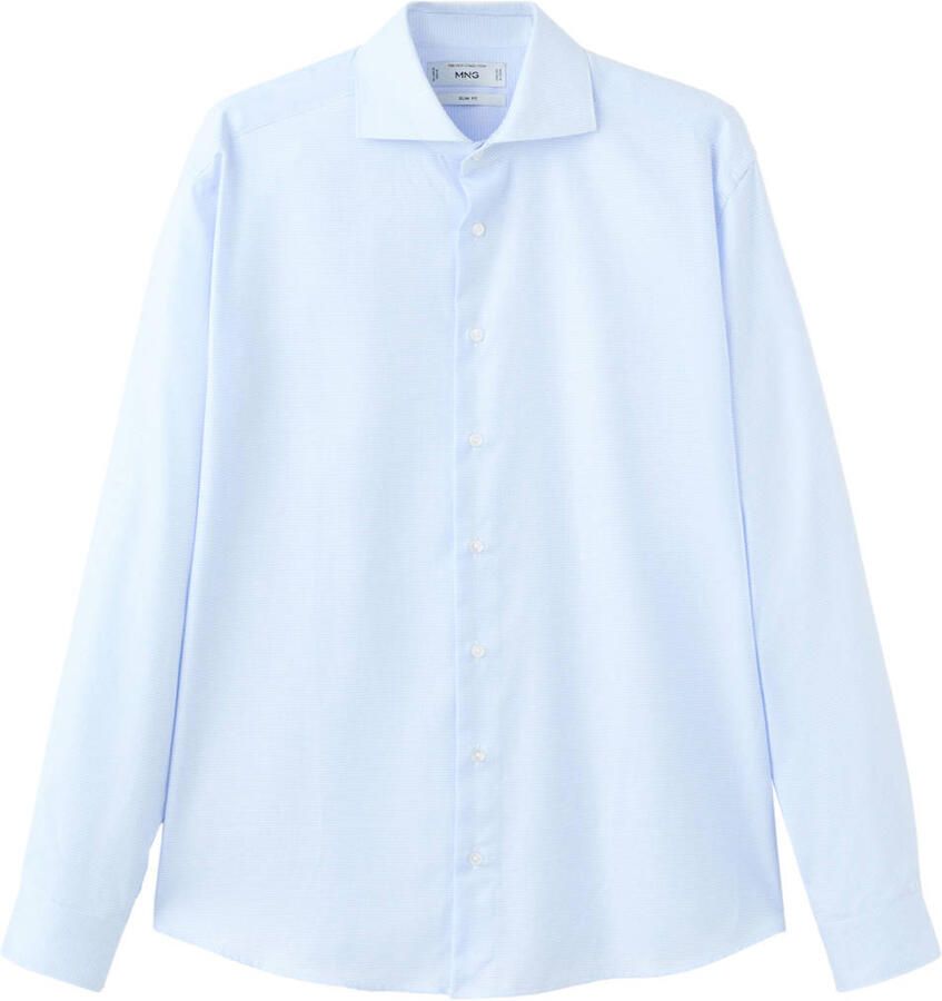 Mango Man Slim casual overhemd lichtblauw