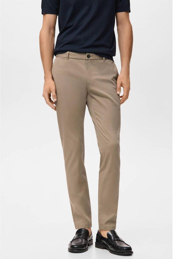 Mango Man slim chino bruin