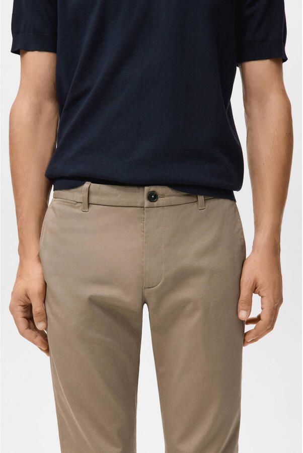 Mango Man slim chino bruin - Foto 3