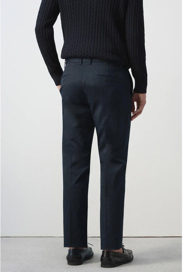 Mango Man slim chino donkerblauw - Foto 2