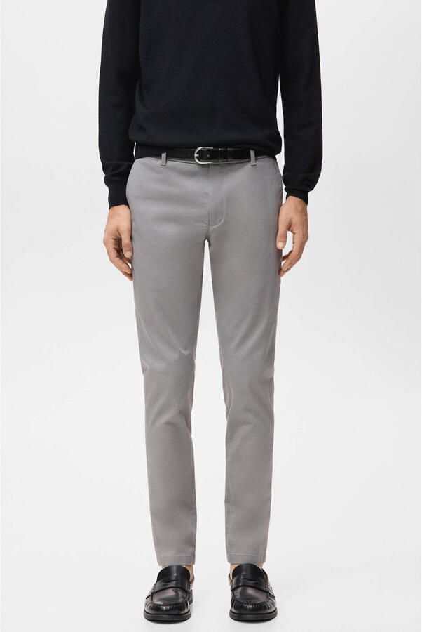 Mango Man slim chino grijs