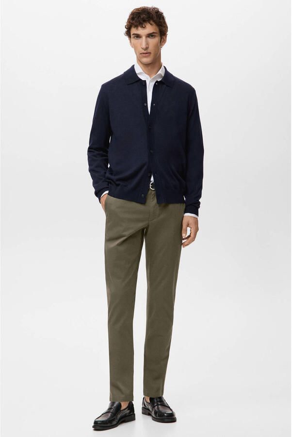 Mango Man slim chino groen - Foto 3