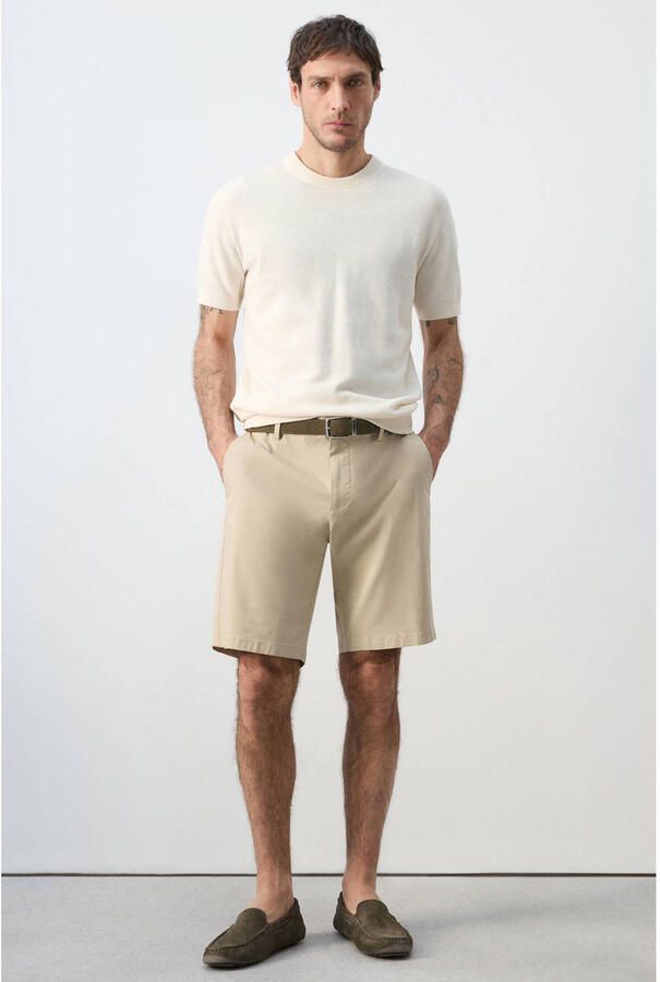 Mango Man slim chino short beige - Foto 2