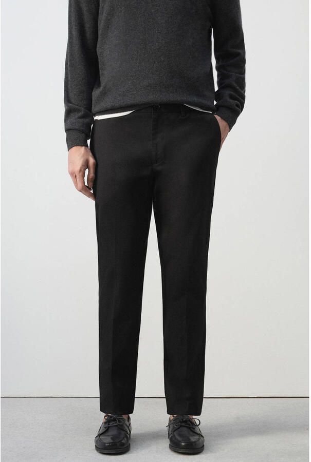 Mango Man slim chino zwart