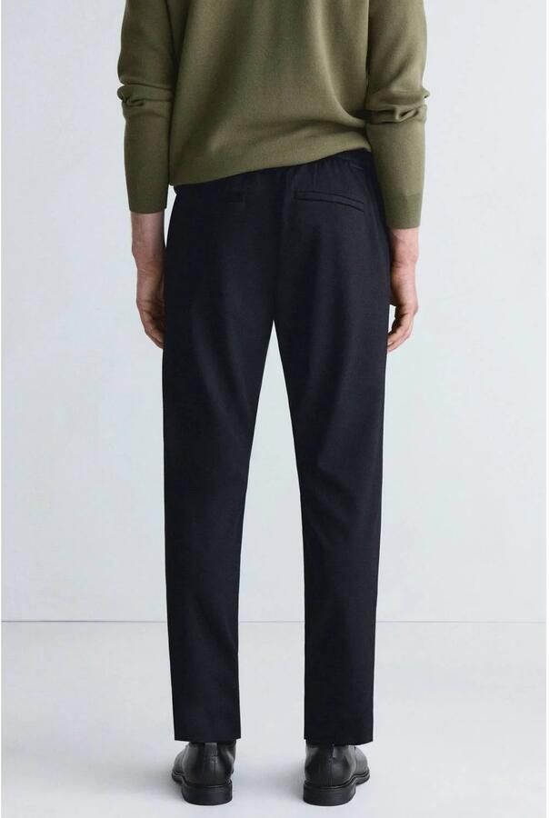 Mango Man slim fit casual broek zwart - Foto 2