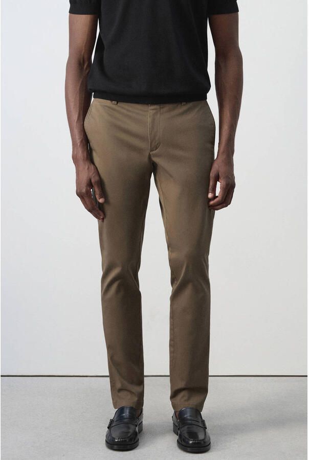 Mango Man slim fit chino bruin