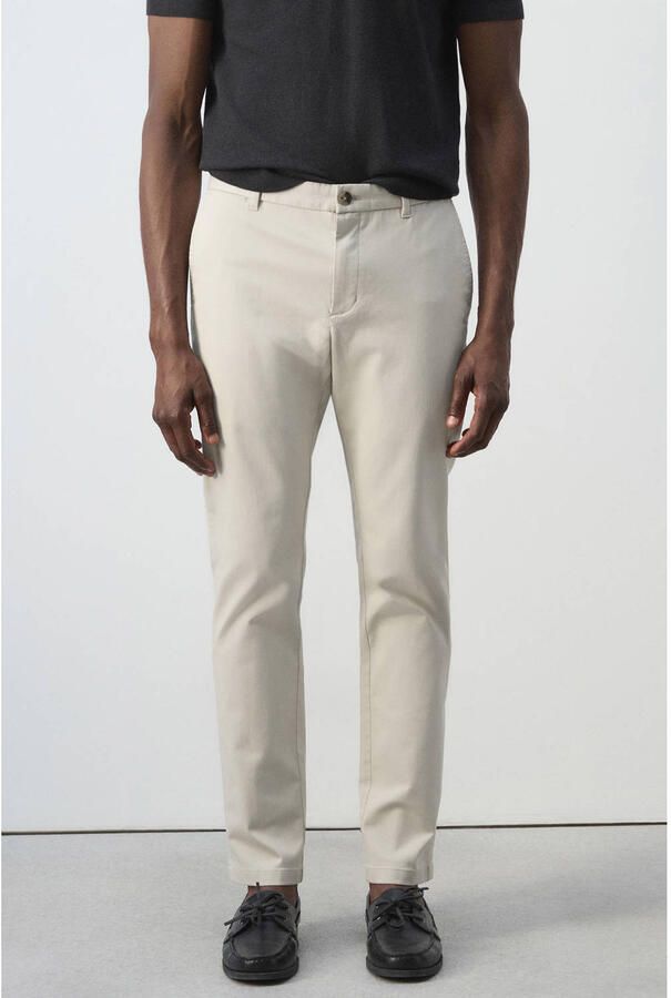 Mango Man slim fit chino lichtbeige