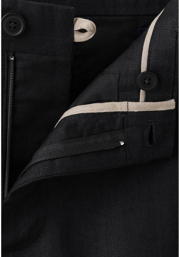 Mango Man slim fit chino met linnen zwart - Foto 3