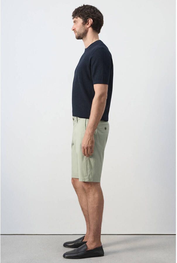 Mango Man slim fit chino short groen - Foto 2