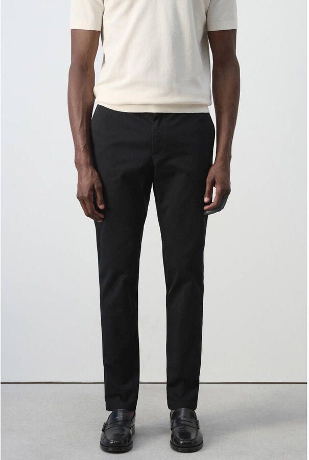 Mango Man slim fit chino zwart