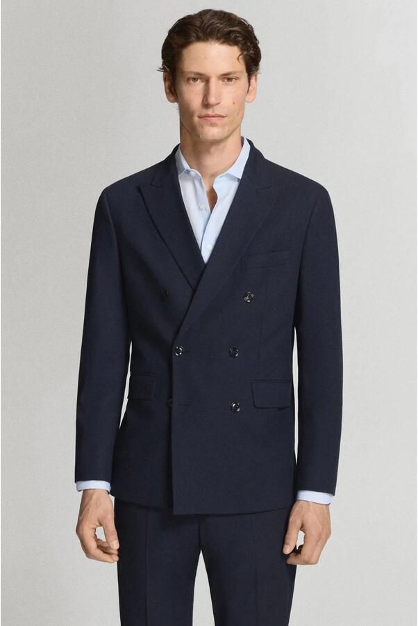 Mango Man slim fit colbert marine