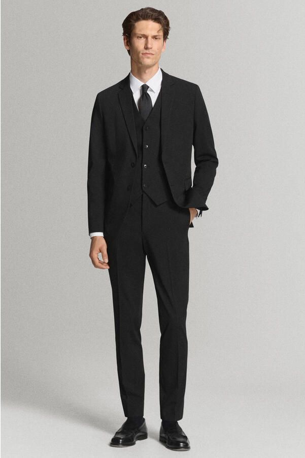 Mango Man slim fit colbert zwart - Foto 2