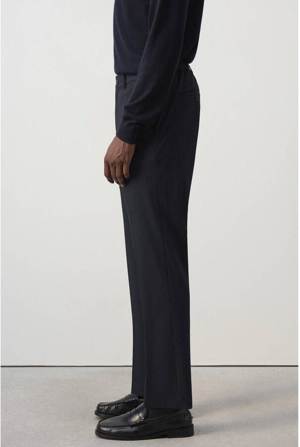 Mango Man slim fit cropped broek marineblauw - Foto 2