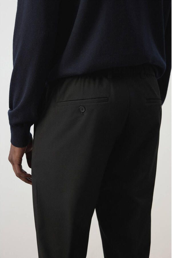 Mango Man slim fit cropped broek zwart - Foto 3