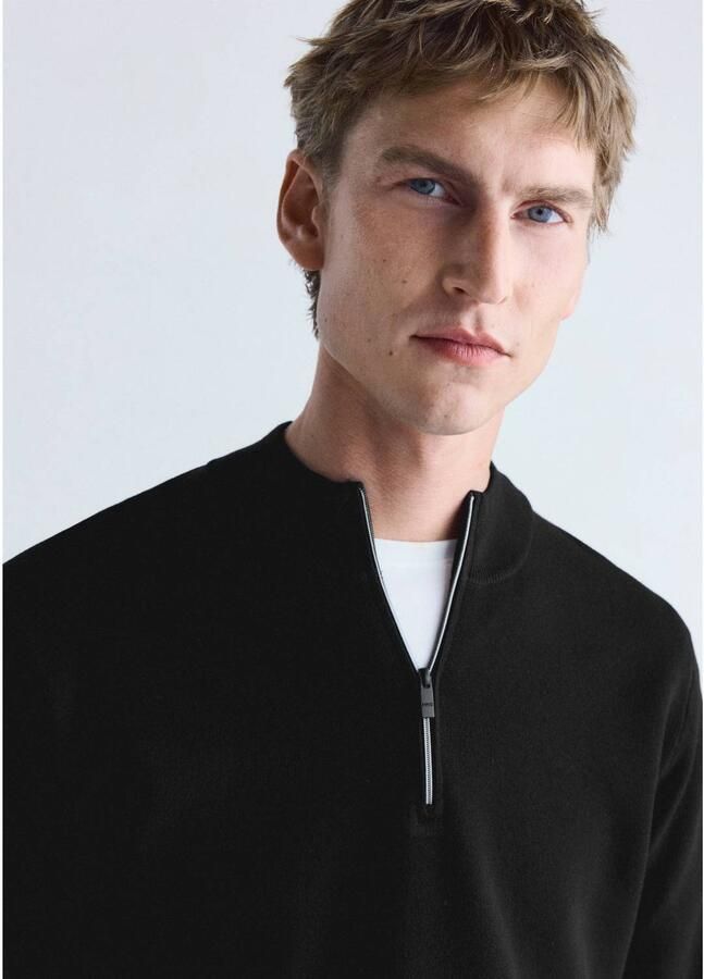 Mango Man slim fit gebreide trui zwart - Foto 2