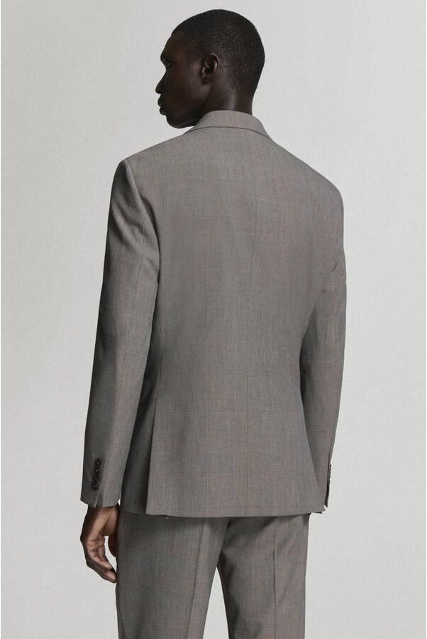 Mango Man slim fit geruite colbert bruin - Foto 3