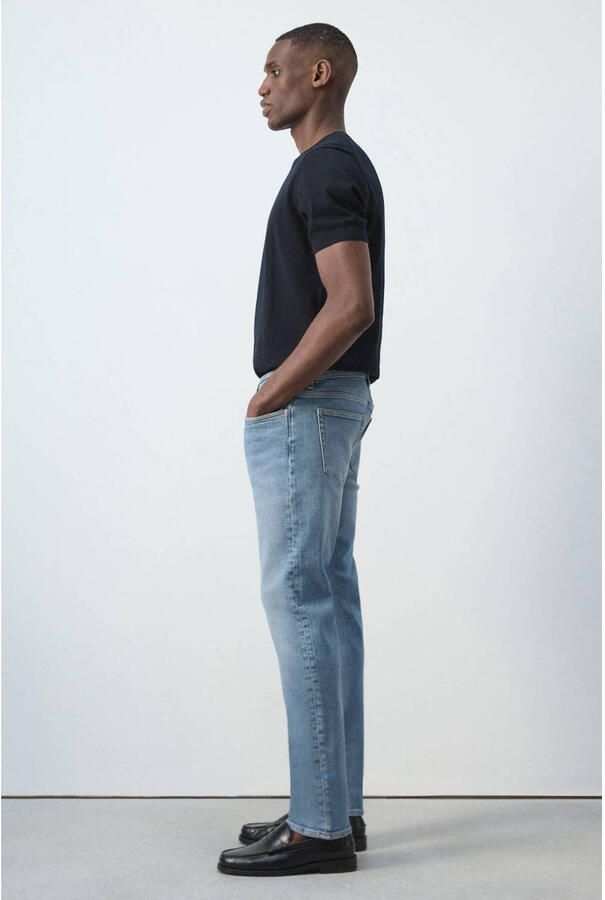 Mango Man slim fit jeans blauw - Foto 3