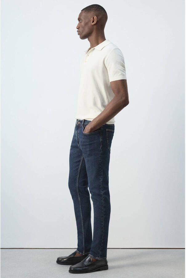 Mango Man slim fit jeans blauw - Foto 3
