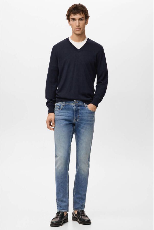 Mango Man slim fit jeans changeant blauw - Foto 2