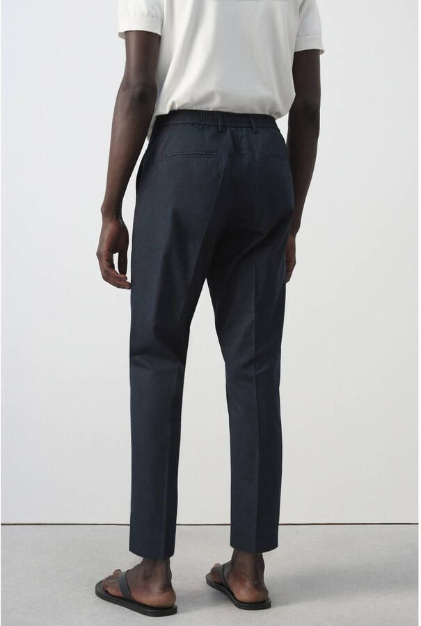 Mango Man slim fit lyocel pantalon marine - Foto 3