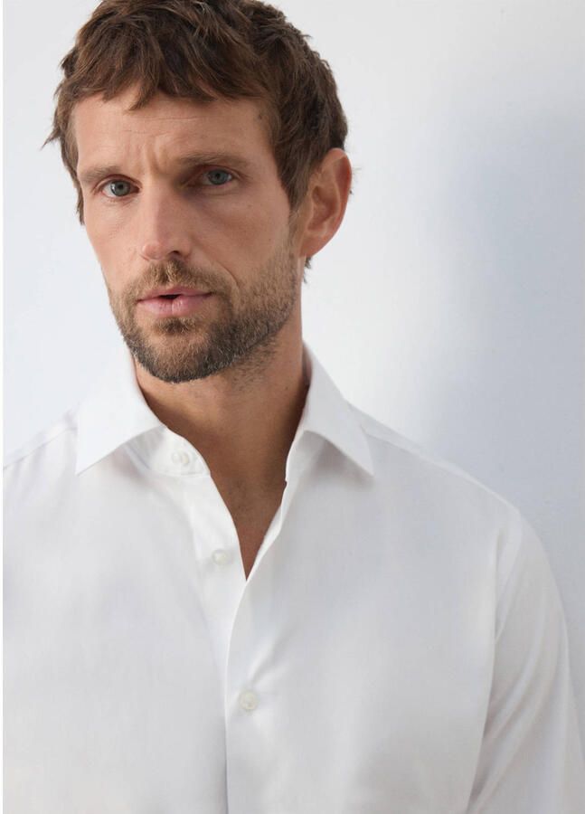 Mango Man slim fit overhemd wit - Foto 2