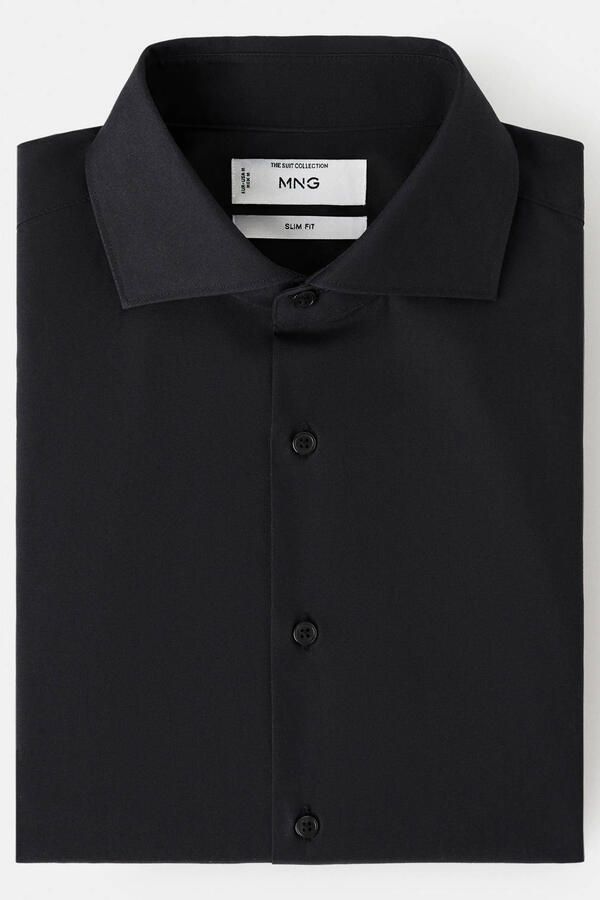 Mango Man slim fit overhemd zwart - Foto 3