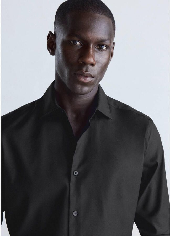 Mango Man slim fit overhemd zwart - Foto 2