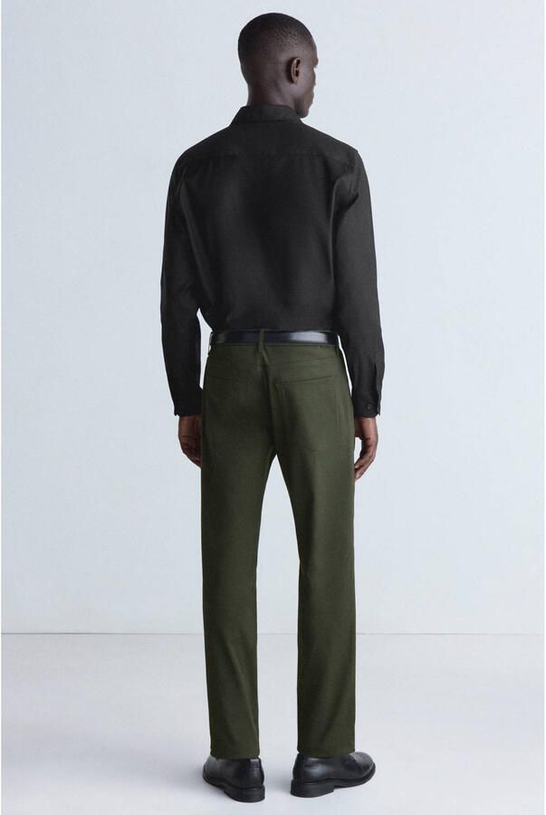 Mango Man slim fit overhemd zwart - Foto 3