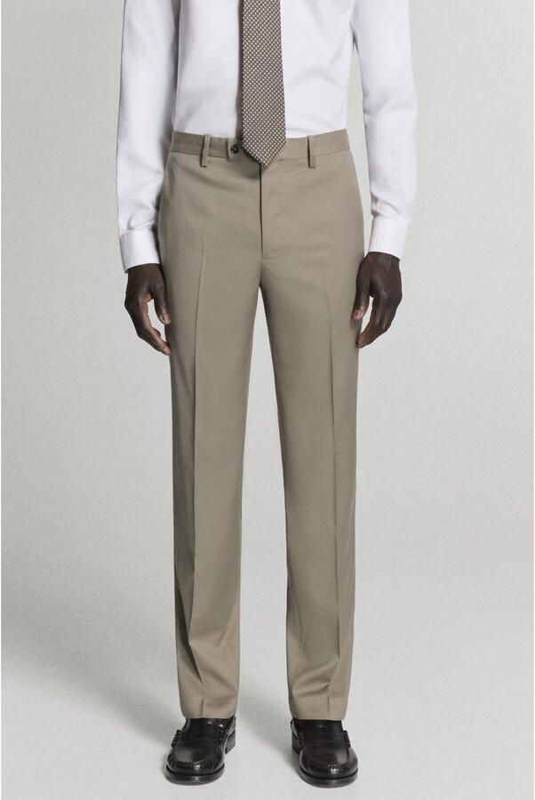 Mango Man slim fit pantalon beige