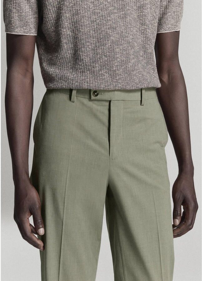 Mango Man slim fit pantalon groen - Foto 2