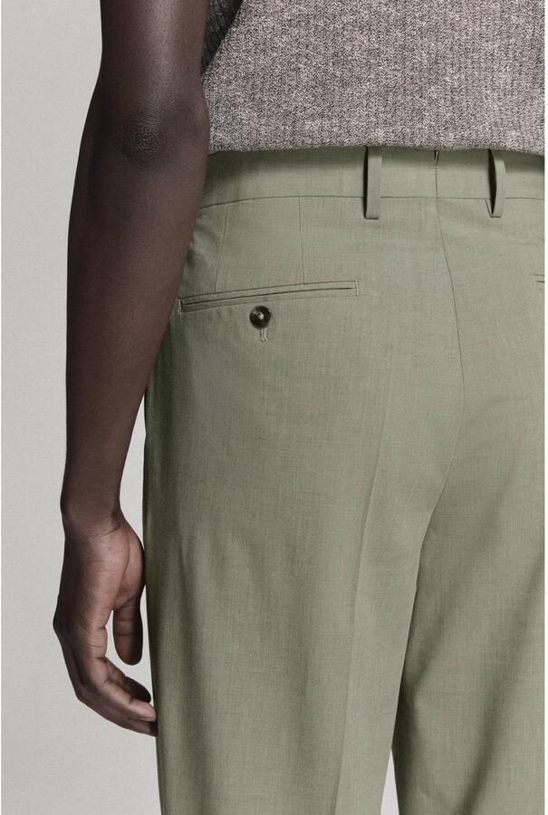 Mango Man slim fit pantalon groen - Foto 3