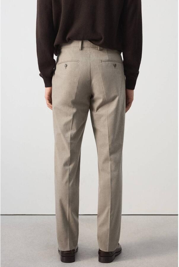 Mango Man slim fit pantalon lichtbeige - Foto 3