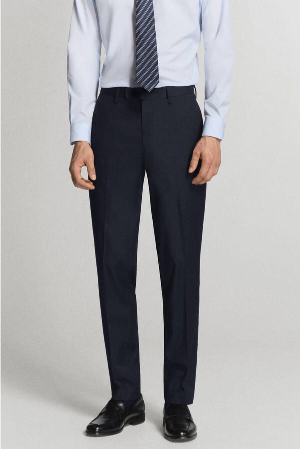 Mango Man slim fit pantalon marine