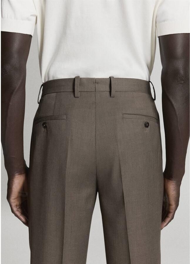 Mango Man slim fit pantalon middenbruin - Foto 2