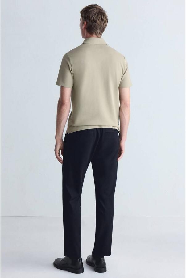 Mango Man slim fit polo beige - Foto 3